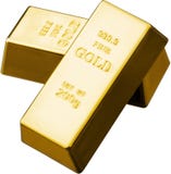 Two gold bars isolated on white background Royalty Free Stock Photo Two gold bars isolated on white background Royalty Free Stock Photo