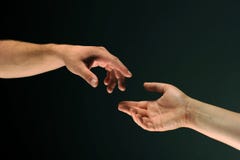 Two Hands Reaching To Each Other Royalty Free Stock Photography