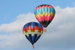 Two hot air balloons