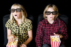 Two Kids at a Scary 3-D Movie
