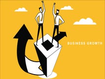 Men on pillar block vector illustration Men on pillar block vector illustration