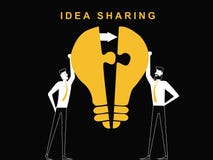 Two man are sharing the idea stock illustration Two man are sharing the idea stock illustration
