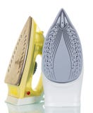 Two modern electric steam iron isolated on white. Royalty Free Stock Image Two modern electric steam iron isolated on white. Royalty Free Stock Image