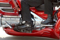 Two Motorcyclists On A Motorcycle Stock Image Two Motorcyclists On A Motorcycle Stock Image