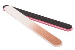 Two nail file isolated on a white background Royalty Free Stock Photos Two nail file isolated on a white background Royalty Free Stock Photos