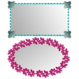 Two Ornate Faux graphic Jewel Frames Royalty Free Stock Images Two Ornate Faux graphic Jewel Frames Royalty Free Stock Images