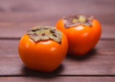 Two Persimmons Stock Image