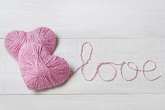 Two Pink Clews In Shape Of Heart Royalty Free Stock Photo