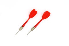 Two Red Dart concept for marketing target and success Isolated on White Background royalty free stock photography Two Red Dart concept for marketing target and success Isolated on White Background royalty free stock photography