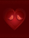 Two red diamond love birds stock illustration Two red diamond love birds stock illustration