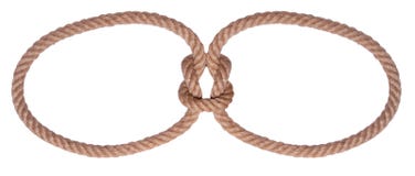 Two Rope Circle And Knot Royalty Free Stock Photography