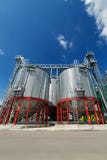 Two storage bins for wheat. stock image Two storage bins for wheat. stock image