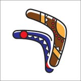 Two traditional boomerangs vector illustration Two traditional boomerangs vector illustration