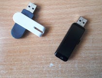 Two USB flash drives royalty free stock photos Two USB flash drives royalty free stock photos