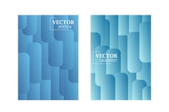 Two vector flyer templates in blue color with gradient effect. vector illustration Two vector flyer templates in blue color with gradient effect. vector illustration
