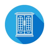 two wardrobe icon with shadow. Element of furniture for mobile concept and web apps. Thin line icon for website design and develo royalty free illustration two wardrobe icon with shadow. Element of furniture for mobile concept and web apps. Thin line icon for website design and develo royalty free illustration