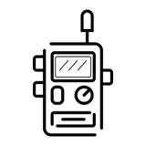 Two way radio, walkie talkie icon royalty free illustration Two way radio, walkie talkie icon royalty free illustration