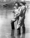 Two women fishing royalty free stock image Two women fishing royalty free stock image