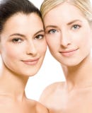 Two young beautiful women stock photo Two young beautiful women stock photo