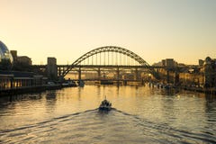 Tyne Bridge - Zonsondergang stock foto Tyne Bridge - Zonsondergang stock foto