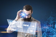 Type avec une longue barbe, polygones images libres de droits Type avec une longue barbe, polygones images libres de droits