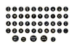 Typewriter Key Alphabet