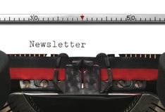Typewriter Newsletter Royalty Free Stock Photo Typewriter Newsletter Royalty Free Stock Photo