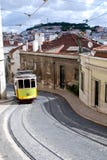Typical old tram in a street of Lisbon. Portugal. royalty free stock image Typical old tram in a street of Lisbon. Portugal. royalty free stock image