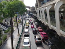 Typical scene during rush hour. A traffic jam with rows of cars. Shallow depth of field. stock images Typical scene during rush hour. A traffic jam with rows of cars. Shallow depth of field. stock images