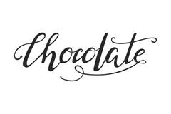 Typographie tirée par la main de chocolat illustration stock Typographie tirée par la main de chocolat illustration stock