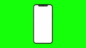 Téléphone intelligent d'isolement avec l'écran vert Photo libre de droits Téléphone intelligent d'isolement avec l'écran vert Photo libre de droits