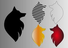 Tête de loup d'abstraction dans l'exécution différente illustration de vecteur Tête de loup d'abstraction dans l'exécution différente illustration de vecteur