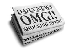Título de diario impactante de las noticias de OMG Título de diario impactante de las noticias de OMG