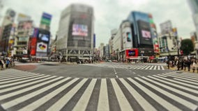 Tóquio Shibuya do lapso de tempo do tráfego pedestre da cidade filme Tóquio Shibuya do lapso de tempo do tráfego pedestre da cidade filme