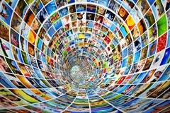 Túnel de los medios, imágenes, fotografías ilustración del vector Túnel de los medios, imágenes, fotografías ilustración del vector