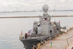 Türkisches Kriegsschiff im Hafen von Odessa NATO-militärische Streitkräfte in Ukraine odessa ukraine 2019 03 06 stockbilder Türkisches Kriegsschiff im Hafen von Odessa NATO-militärische Streitkräfte in Ukraine odessa ukraine 2019 03 06 stockbilder