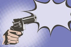 tła jaskrawy ilustracyjny pomarańcze zapas Ręki ludzie w stylu wystrzał sztuki i starych komiczek Broń w ręce i dźwięk strzał, ilustracji tła jaskrawy ilustracyjny pomarańcze zapas Ręki ludzie w stylu wystrzał sztuki i starych komiczek Broń w ręce i dźwięk strzał, ilustracji