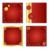 tło bożych narodzeń złoty czerwony set royalty ilustracja tło bożych narodzeń złoty czerwony set royalty ilustracja
