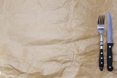 Tło dla menu Opakunkowy papier, rozwidlenie i stku nóż Używa tworzyć menu dla steakhouse Zdjęcie Royalty Free Tło dla menu Opakunkowy papier, rozwidlenie i stku nóż Używa tworzyć menu dla steakhouse Zdjęcie Royalty Free