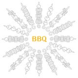 Tło różni shish kebabs ilustracji Tło różni shish kebabs ilustracji
