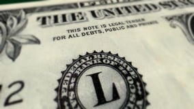 U S Het Close-uppan van één Dollarbill macro stock illustratie U S Het Close-uppan van één Dollarbill macro stock illustratie