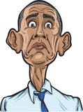 U S Presidenten Barack Obama förvånade royaltyfri illustrationer U S Presidenten Barack Obama förvånade royaltyfri illustrationer
