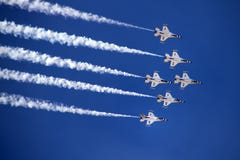 U.S. Thunderbirds de l'Armée de l'Air photos libres de droits U.S. Thunderbirds de l'Armée de l'Air photos libres de droits