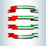 UAE flag Ribbons banners ribbon icon national flag of United Arab Emirates UAE For card banner on holiday theme National Day royalty free illustration UAE flag Ribbons banners ribbon icon national flag of United Arab Emirates UAE For card banner on holiday theme National Day royalty free illustration