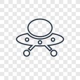 UFO Flying concept vector linear icon isolated on transparent ba royalty free illustration UFO Flying concept vector linear icon isolated on transparent ba royalty free illustration