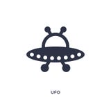 ufo icon on white background. Simple element illustration from literature concept vector illustration ufo icon on white background. Simple element illustration from literature concept vector illustration
