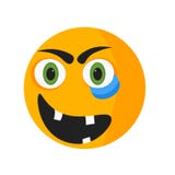 Ugly smile icon vector sign and symbol isolated on white background, Ugly smile logo concept vector illustration Ugly smile icon vector sign and symbol isolated on white background, Ugly smile logo concept vector illustration