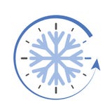 Uhrschalter zum einfachen Vektor der Winterzeit stock abbildung Uhrschalter zum einfachen Vektor der Winterzeit stock abbildung