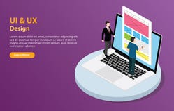Ui and ux user interface and user experience website design development with isometric style vector vector illustration Ui and ux user interface and user experience website design development with isometric style vector vector illustration