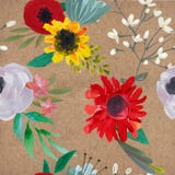 Uitstekend bloemen naadloos patroon vector illustratie Uitstekend bloemen naadloos patroon vector illustratie